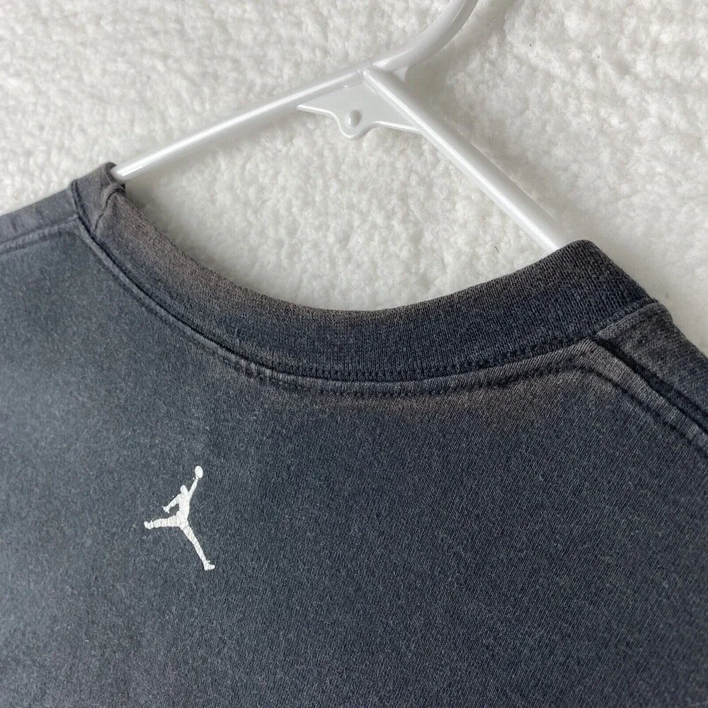 Vintage Jordan T Shirt Mens‎ Size XXL Faded Black Jumpman Spellout Basketball
